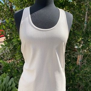 Unisex Perforated Tanktop ~ White Pleather